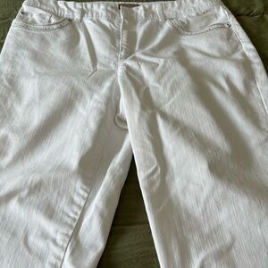 Jeans white denim embellished